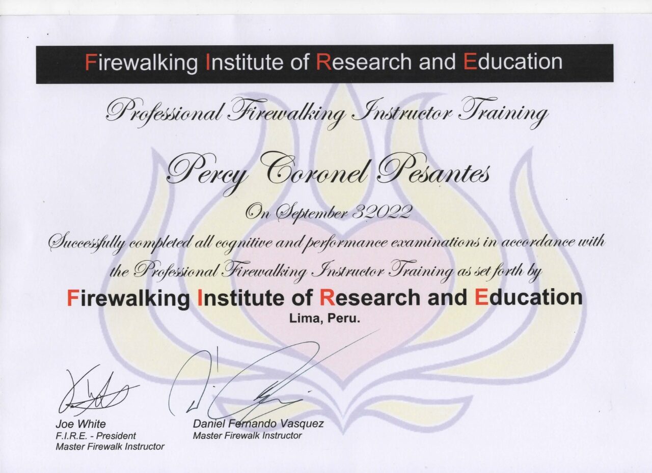 Certificación Profesional Percy Coronel 2
